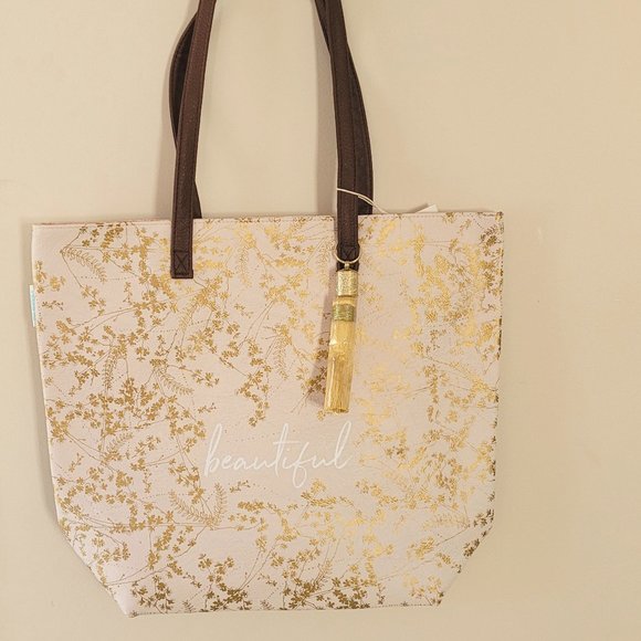 Papaya Handbags - Papaya Art Vegan Tote Bag, Gilded Quartz NWT, Blush Pink Beautiful Tote Bag